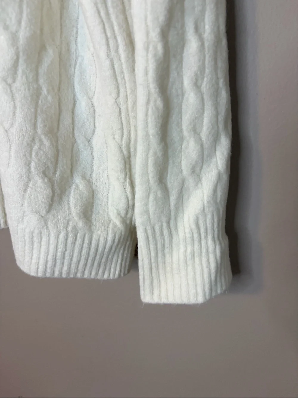 J. Crew Cream Cable Turtleneck Sweater